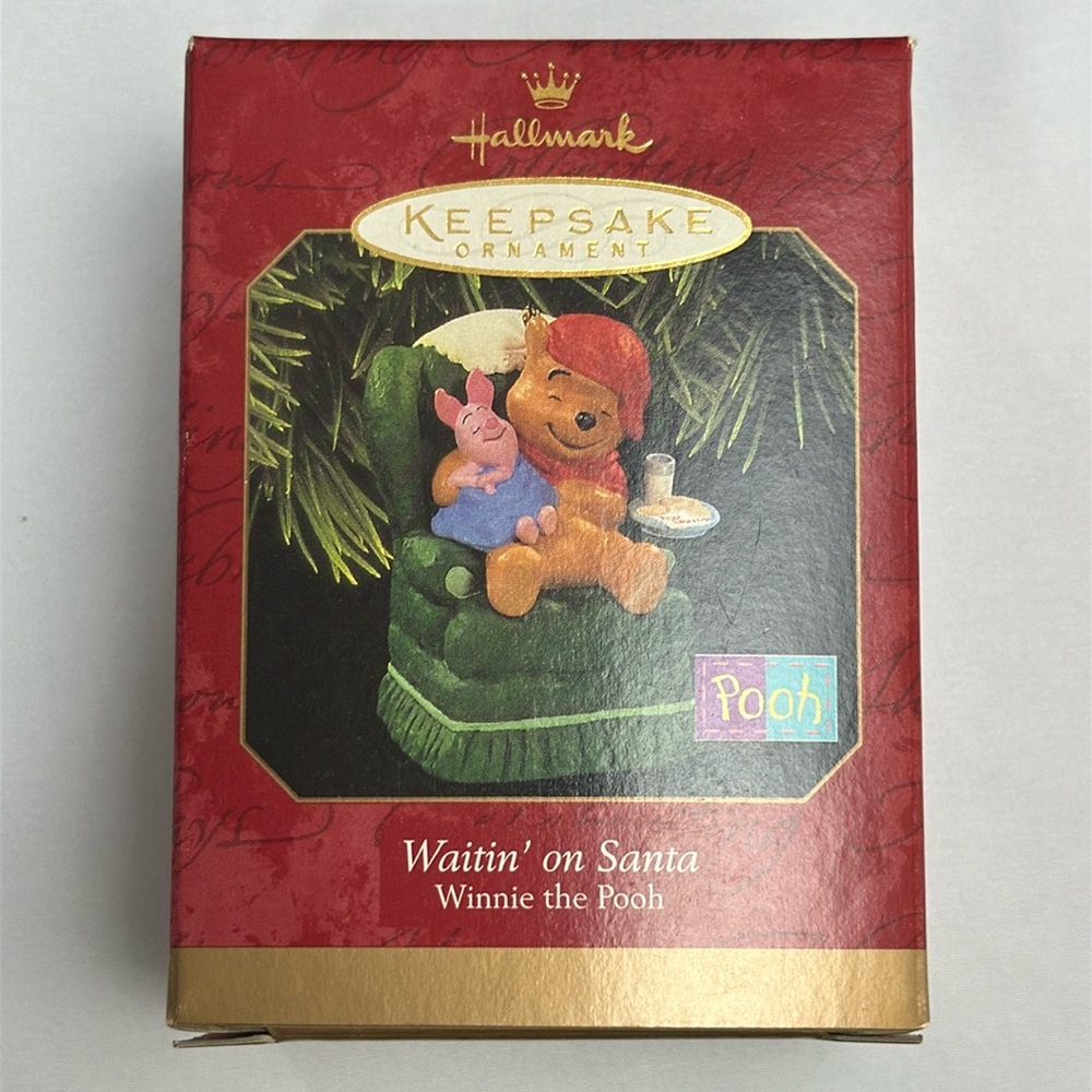 Hallmark Pooh Waitin' on Santa Ornament - NIB